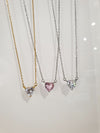 Chain with zircon Heart