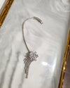 Single earring with tassels and zircon-Silver