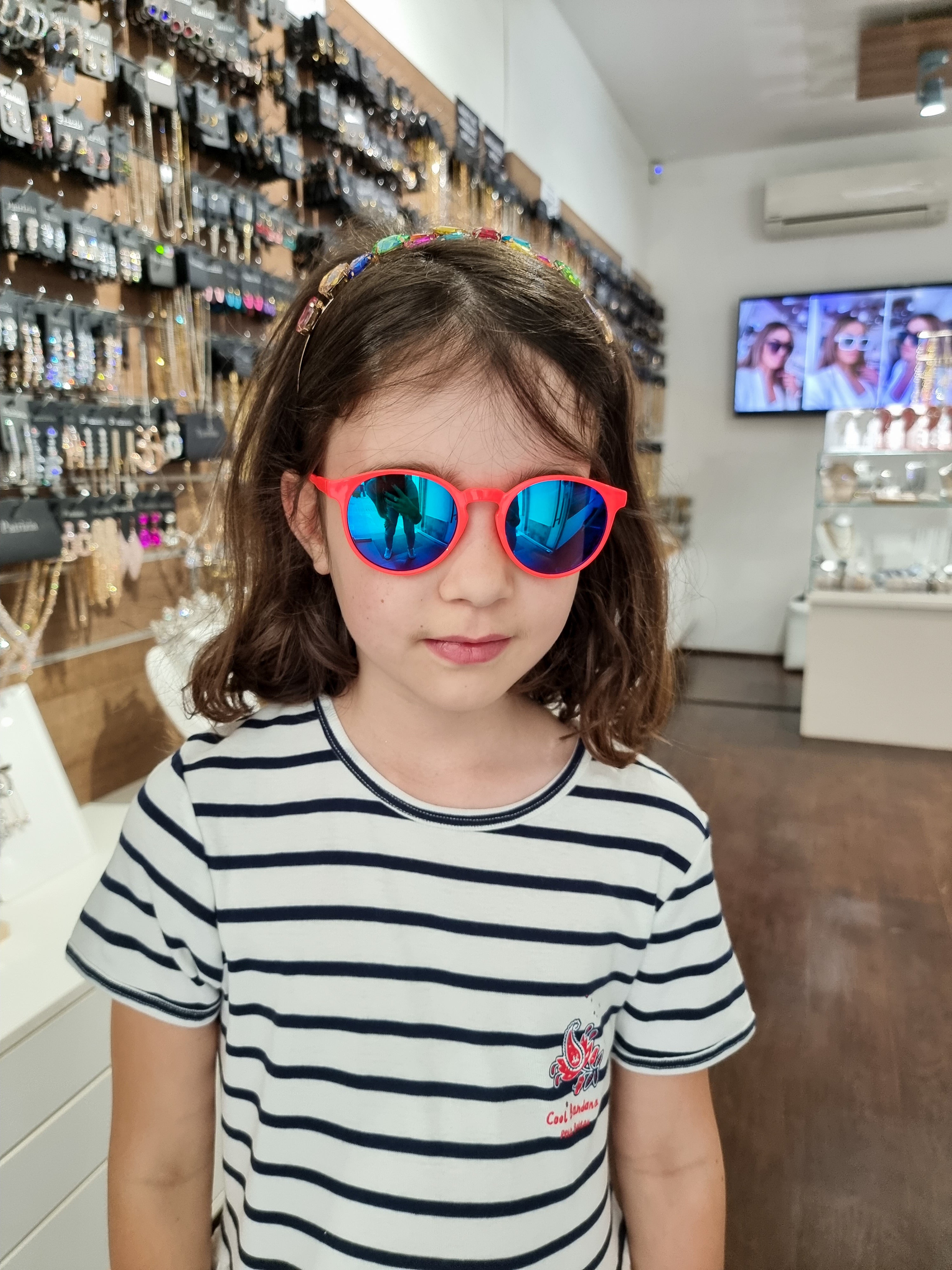 Otroška sončna očala TRENDY-Neon Red*