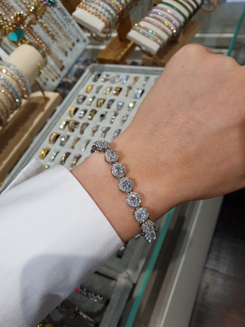 Zapestnica s cirkoni WEDDING-Silver