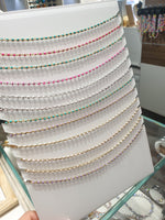 Thin fashion chain with colored beads