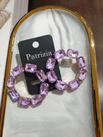 Dangling round earrings GLAMOUR-Violet