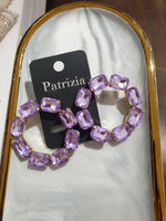 Dangling round earrings GLAMOUR-Violet