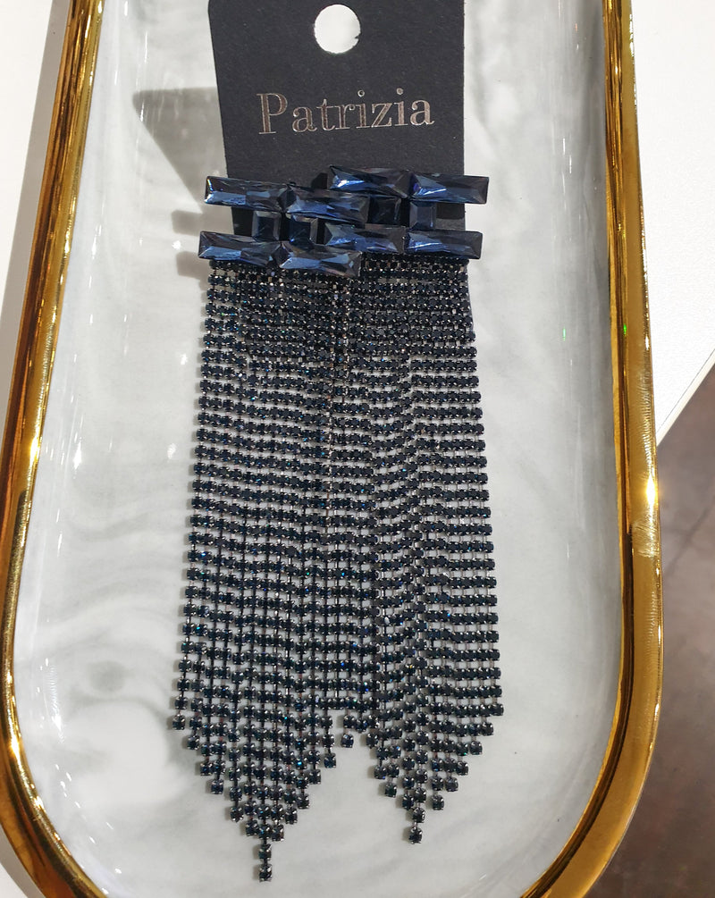 Viseči uhani z resicami FAME-Blue