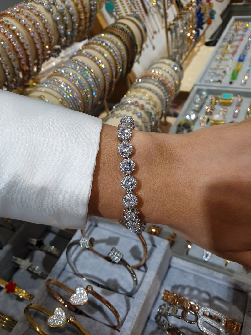 Zapestnica s cirkoni WEDDING-Silver