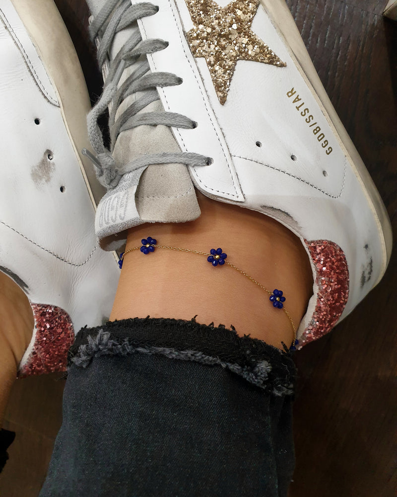 Zapestnica za nogo DAISY-Blue