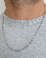 Herrenkette Kette Oval 3mm-Silber