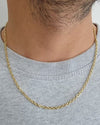 Men's chain Chain Oval 3mm-Gold