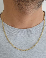 Men's chain Chain Oval 3mm-Gold