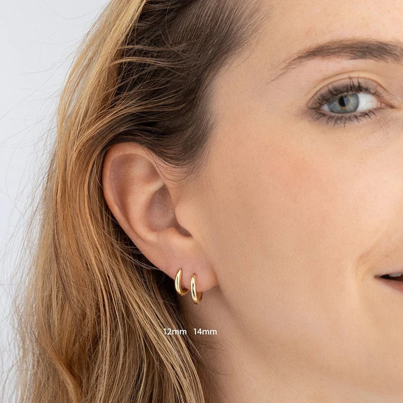 Mini round earrings BASIC | Gold